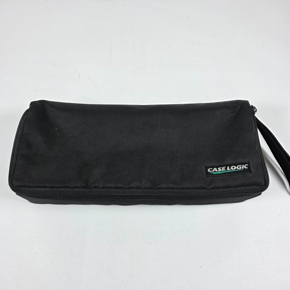 Case Logic 15 Cassette Tape Carrying Case Strap Storage Holder Bag Black Vintage
